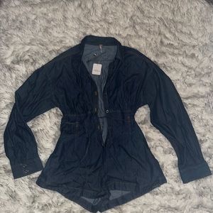 FREE PEOPLE JEAN ROMPER